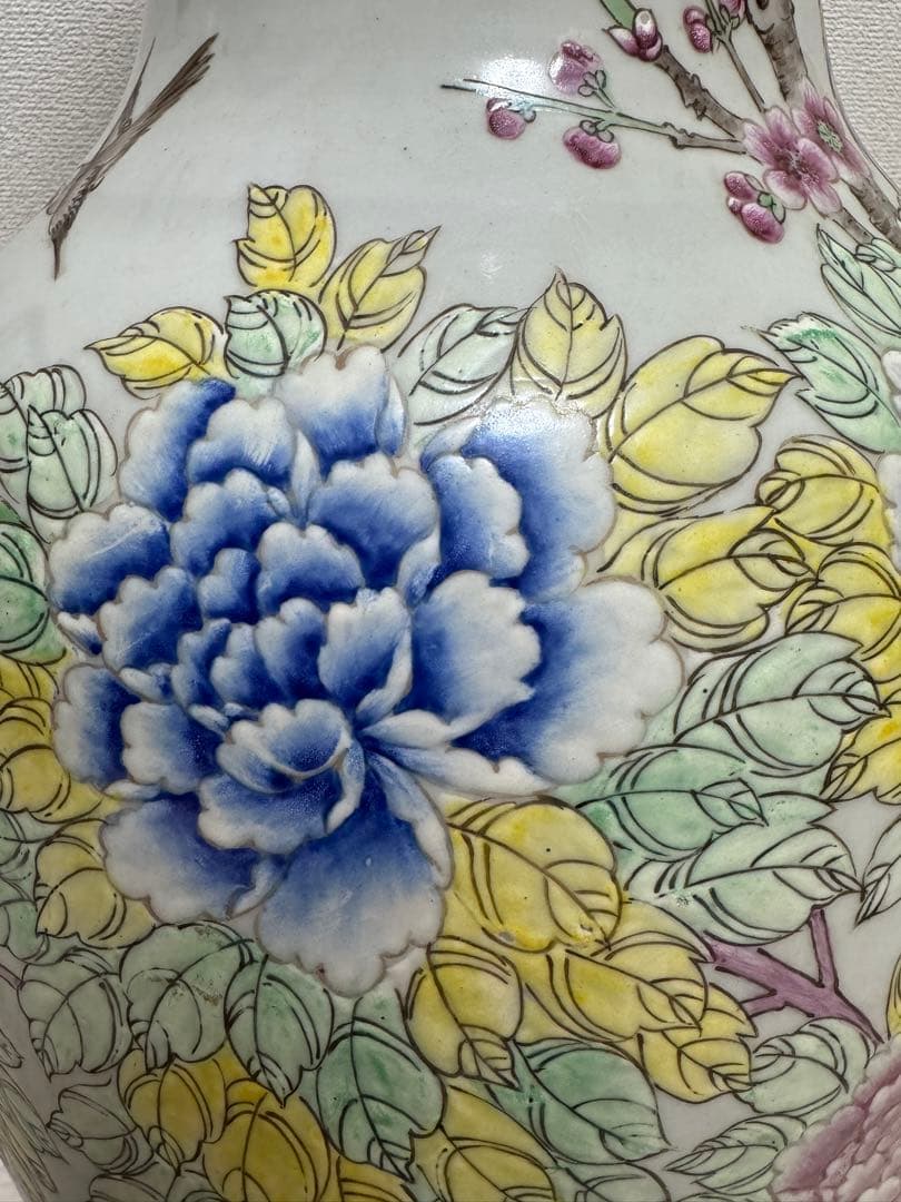 中国美術 花瓶 高さ約84センチ アンティーク 時代物 工芸品