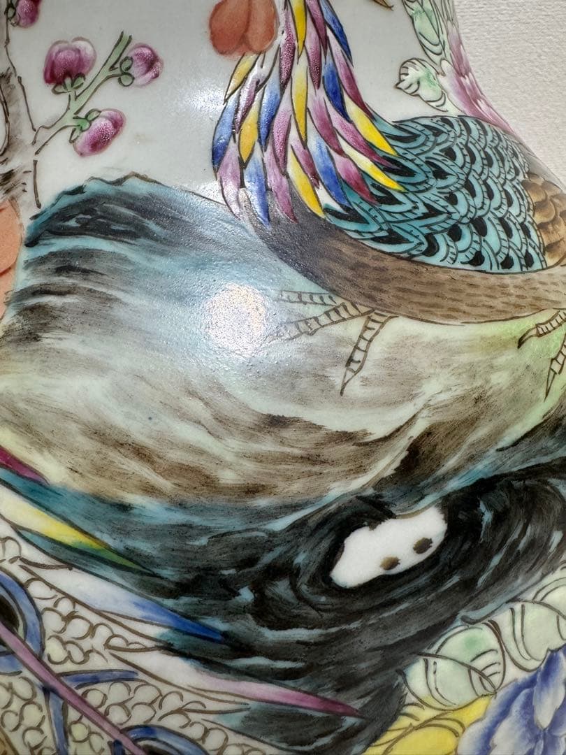 中国美術 花瓶 高さ約84センチ アンティーク 時代物 工芸品