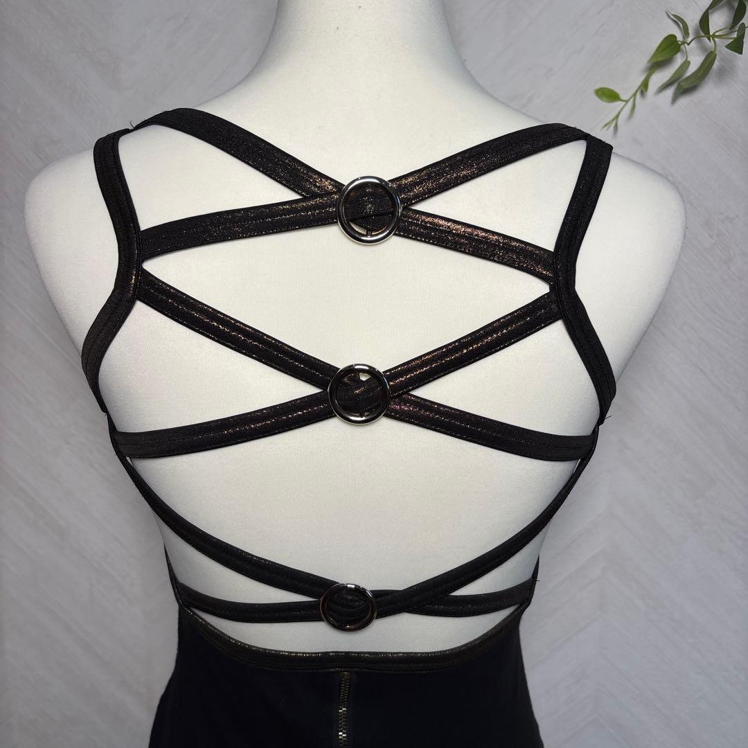 d.i.a. 平成ギャルy2k バックオープン箔押しプリント羽　タンクトップ