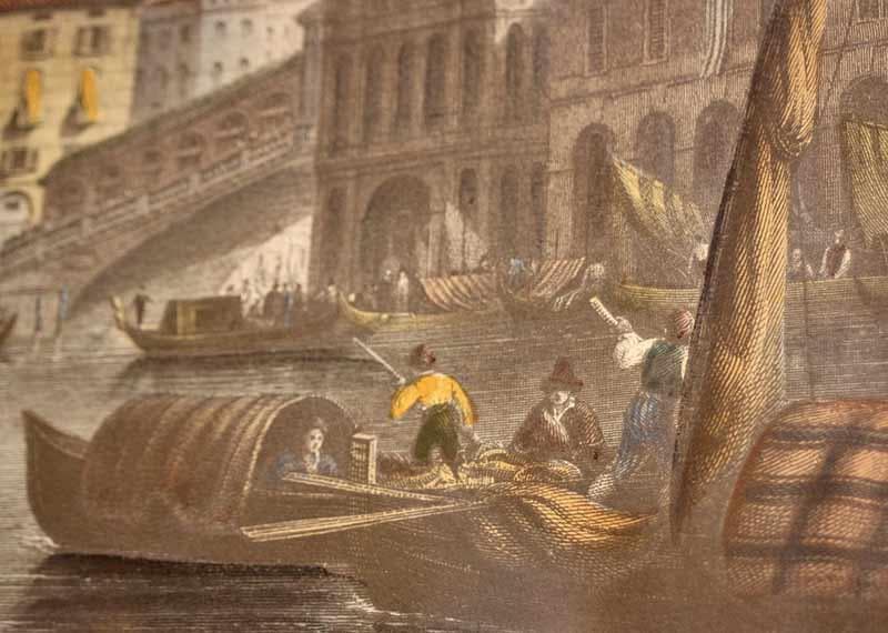 イタリア 額絵 ベネチア柄 エッチング アンティーク 古典 TOS-1517