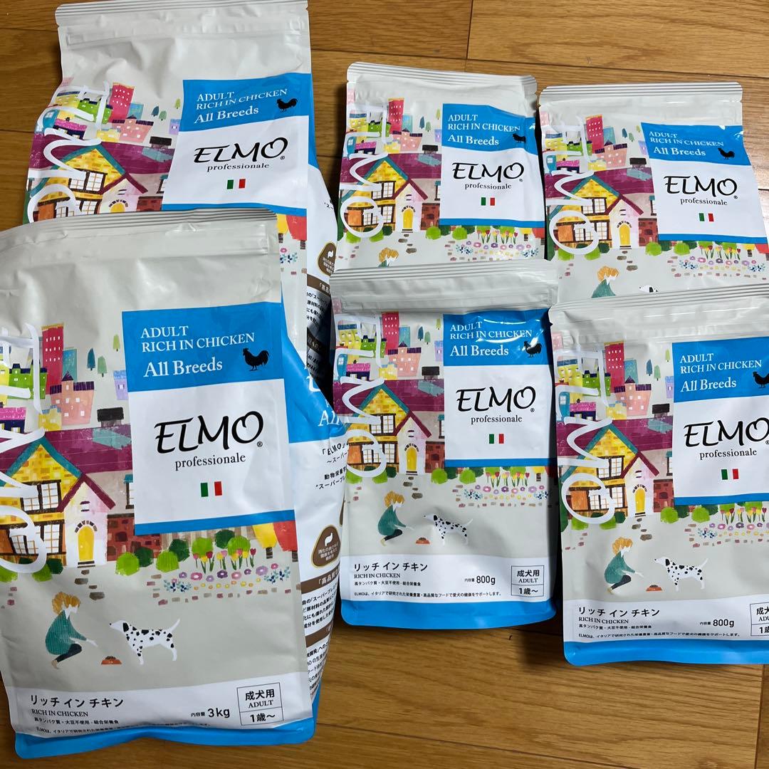 ELMO ドライフード 3kg 800g成犬用 鶏肉 - メルカリ