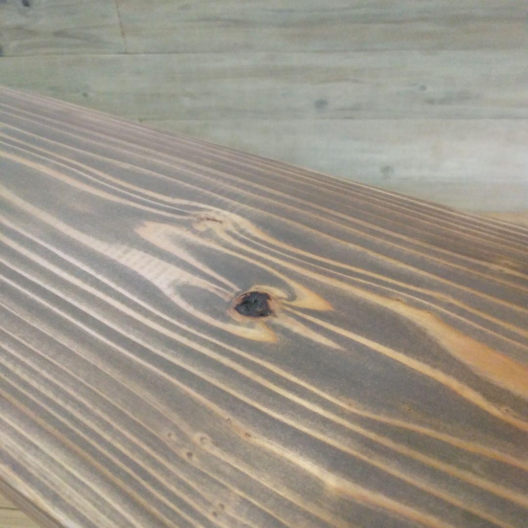 ※キズ有り　ハンドメイド木製ベンチ　幅100㎝　座面高45㎝　アンティークグレー