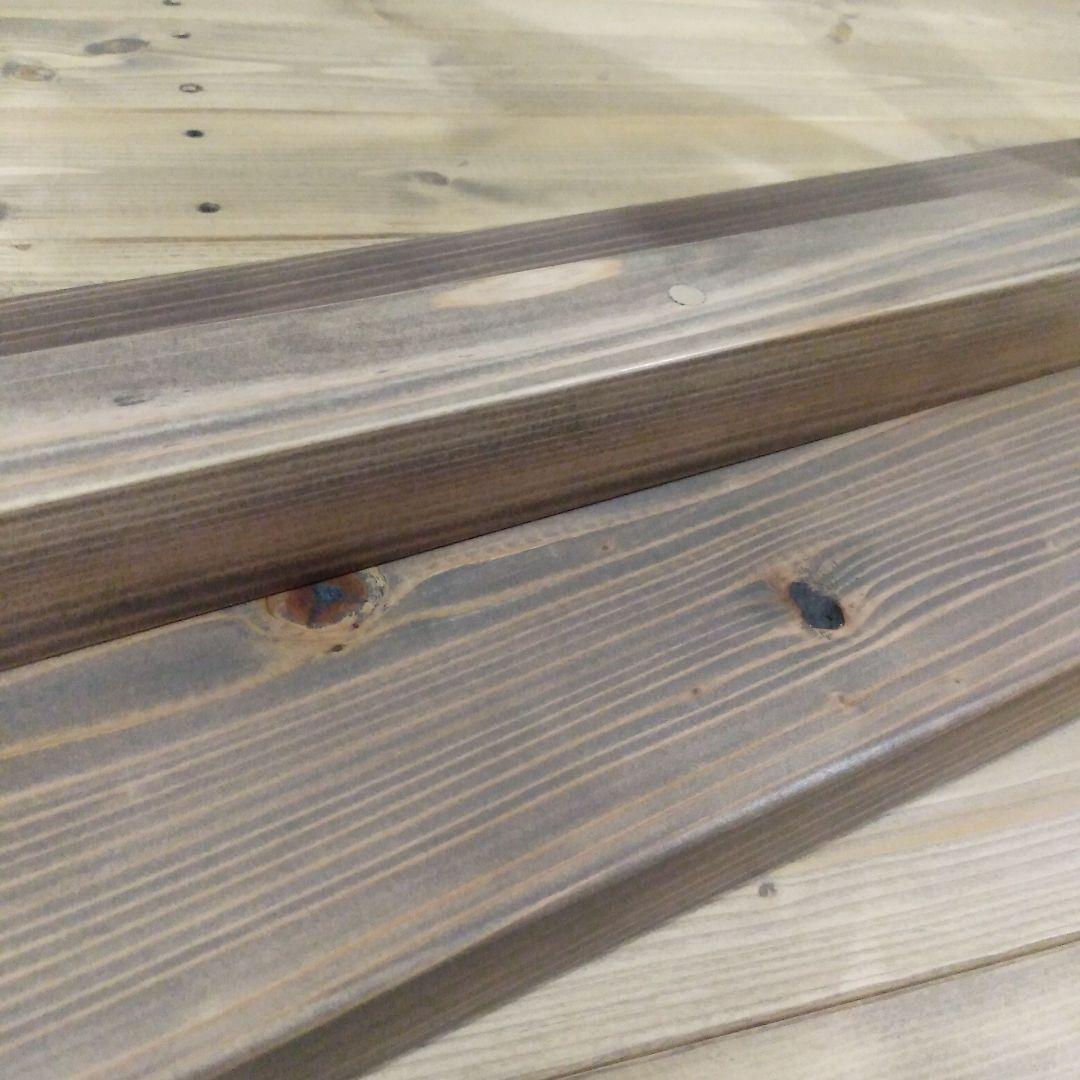 ※キズ有り　ハンドメイド木製ベンチ　幅100㎝　座面高45㎝　アンティークグレー