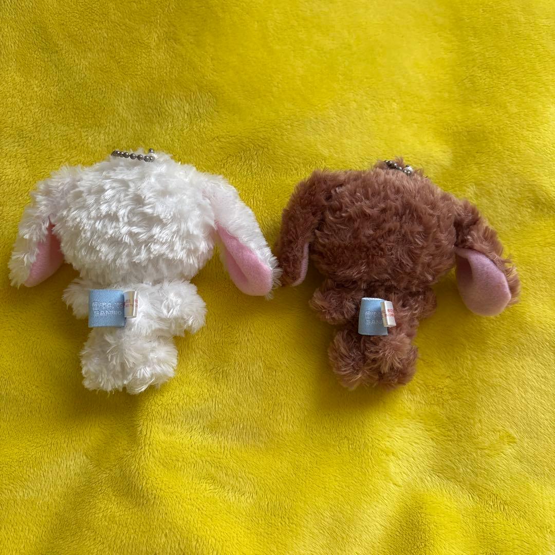 シュガーバニーズ 当時 マスコット キーホルダー しろうさ　くろうさ　サンリオ