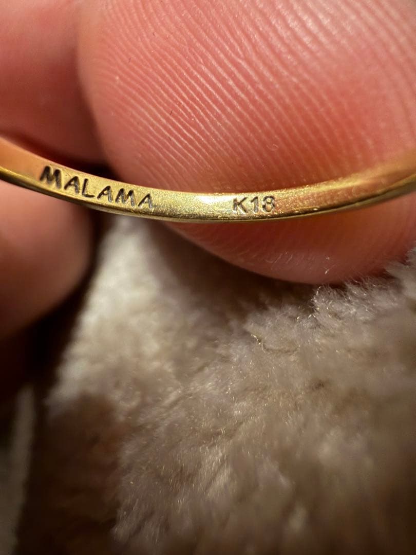 【18金リング】MALAMA シンプルリング K18リング
