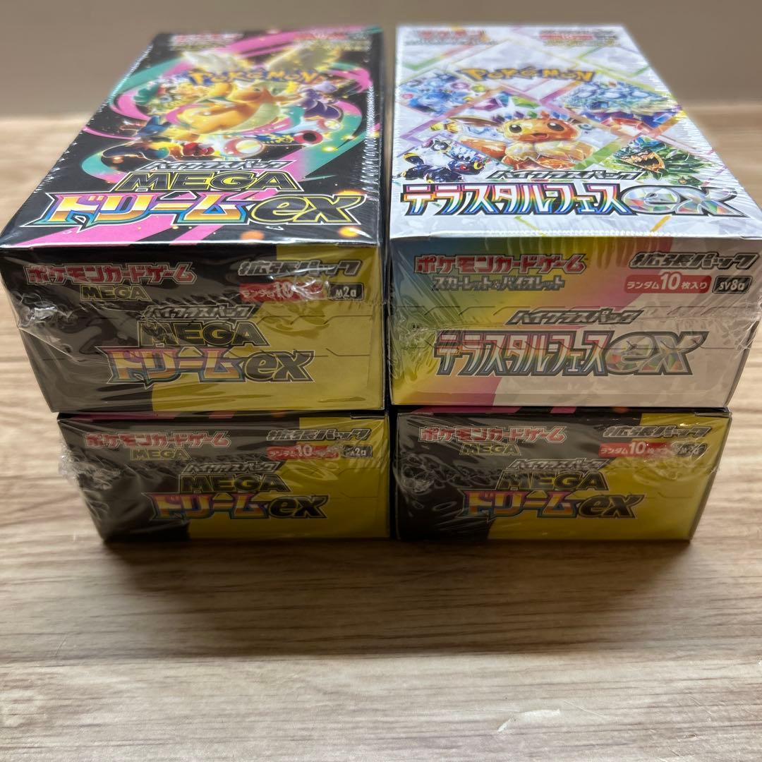 ポケモンカード　メガドリームex テラスタルフェス　4BOX