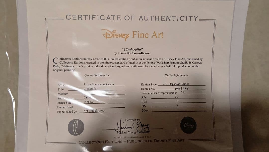 シンデレラ★トリシア・ブキャナン・ベンソン★ジクレー★ディズニー