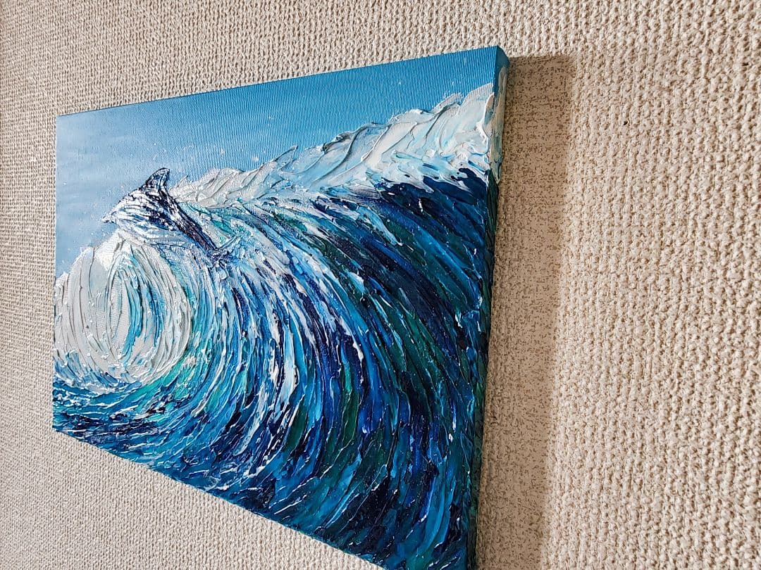 風景画 海 テクスチャーアート 抽象画 海の絵 夏 キャンバスアート