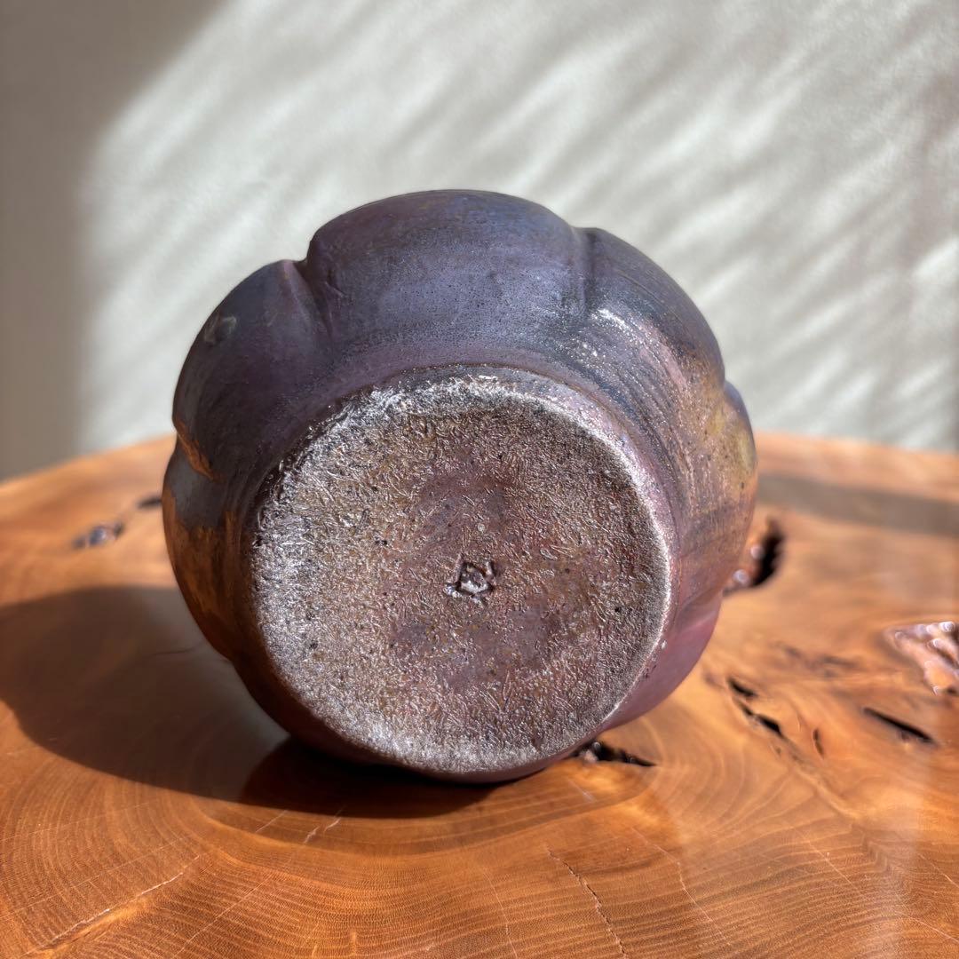 釜変 「瓜形瓶」市野茂良 丹波焼 丹窓窯 花瓶 共箱