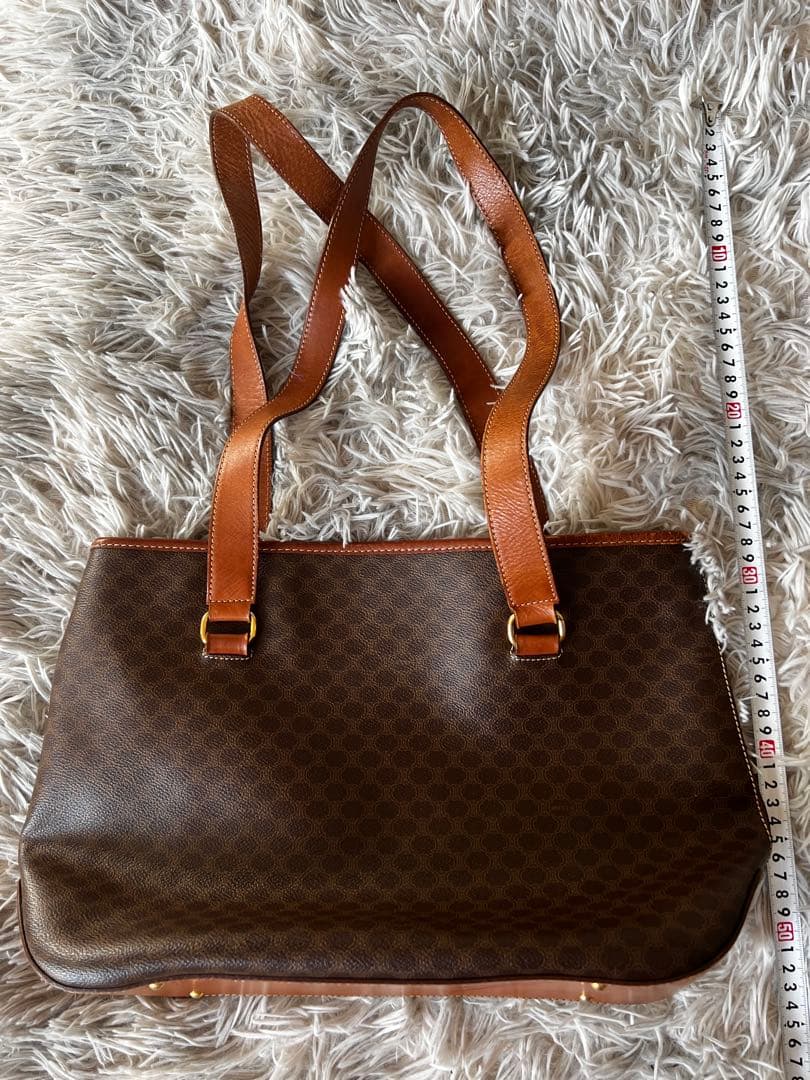 Cute　CELINE ブラウンレザーショルダーバッグ