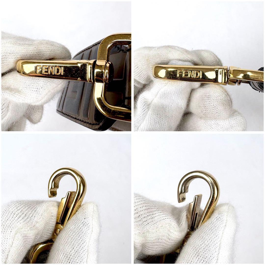 フェンディ FENDI ストラップユー ミニ ズッカ柄 ロゴ