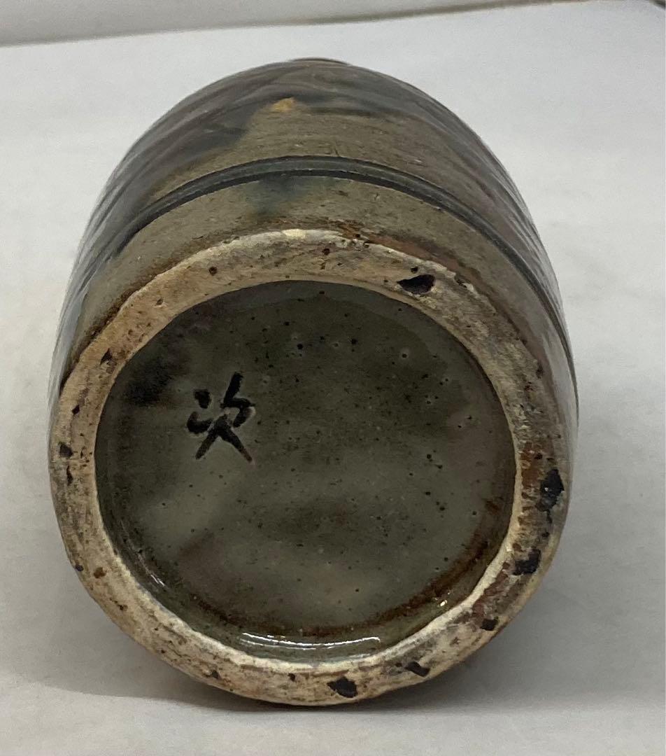 B162s  金城次郎作　徳利・盃セット　1組　壺屋焼　沖縄　人間国宝　酒器　魚