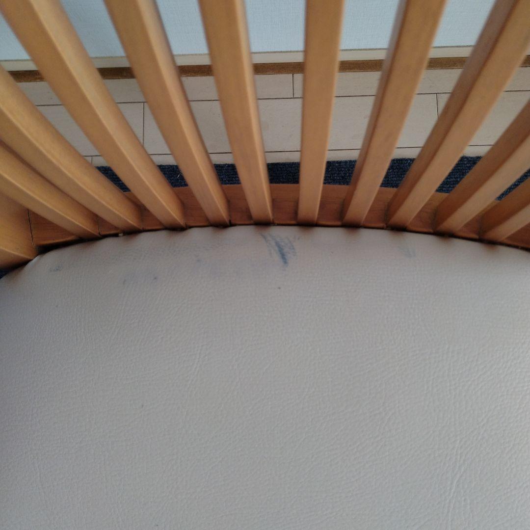 大川家具　木製テーブルと椅子4脚セット