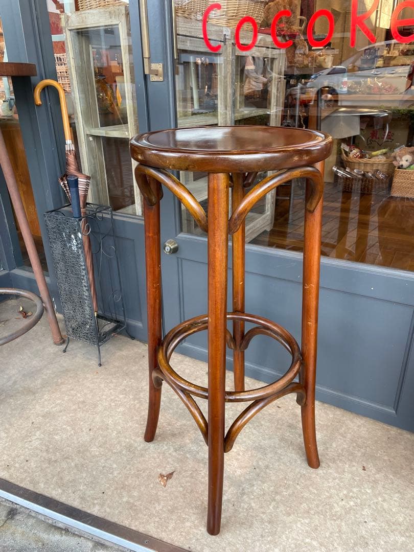 2B7109【曲木】スツール ハイスツール カウンターチェア アンティーク
