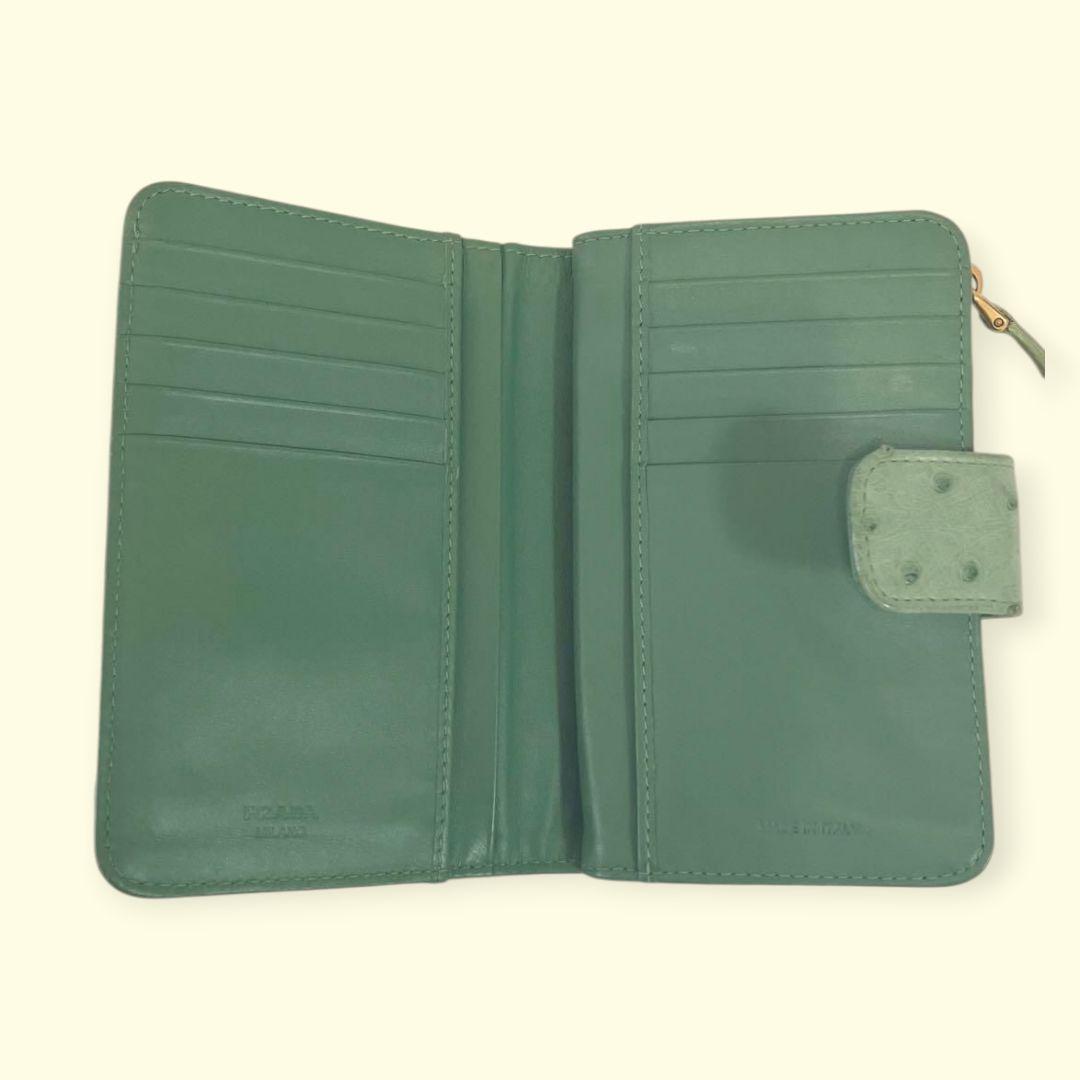 kanmi✩.*˚様専用】PRADA 二つ折り財布 オーストリッチ