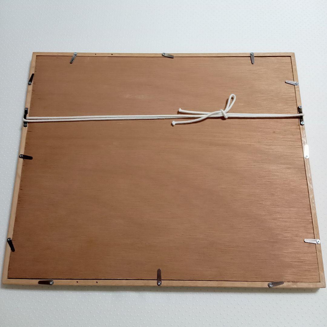 アート 木製額入り　女の子の絵　作家作品