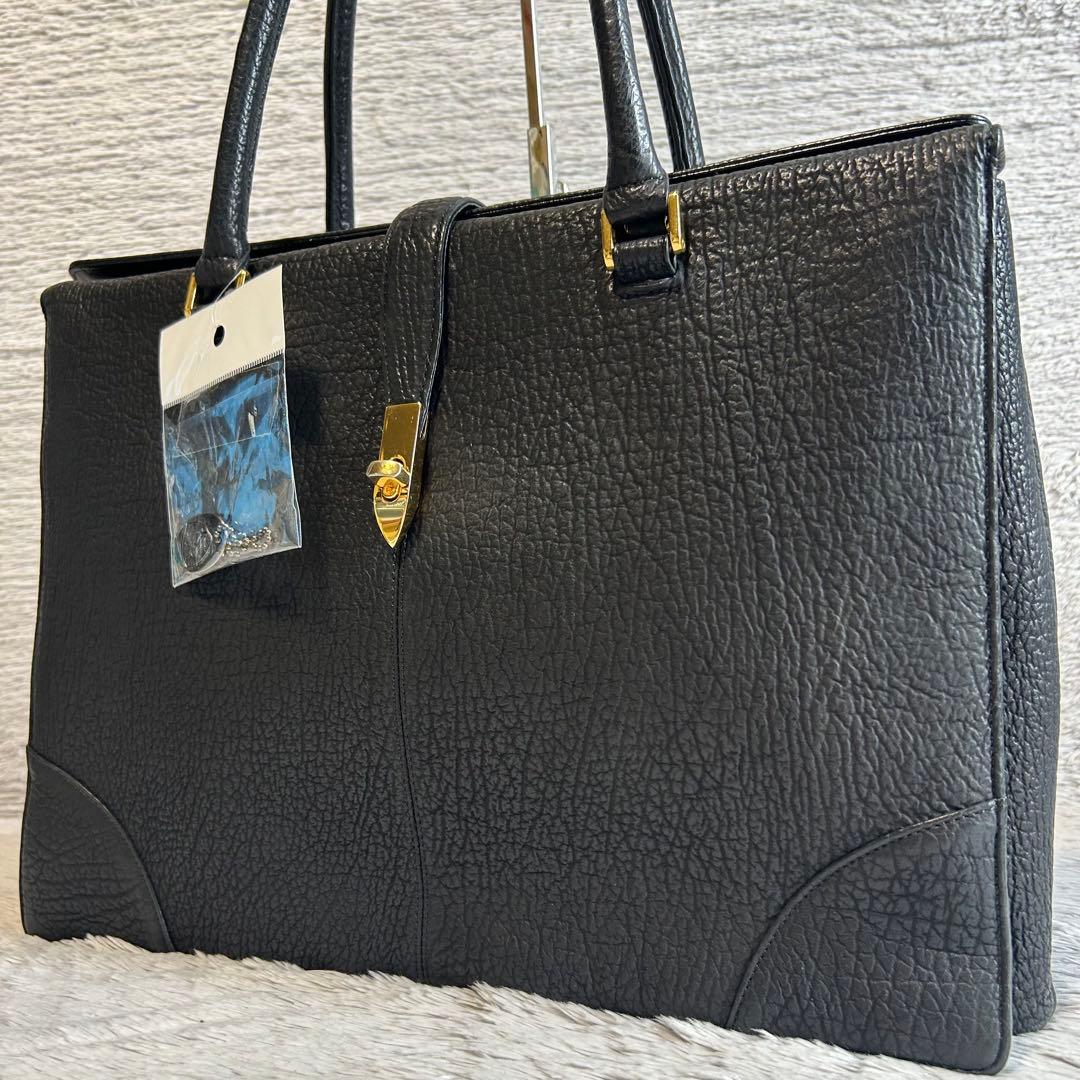 JRA認定　シャークスキン　鮫革　ビジネスバッグ　ブリーフケース