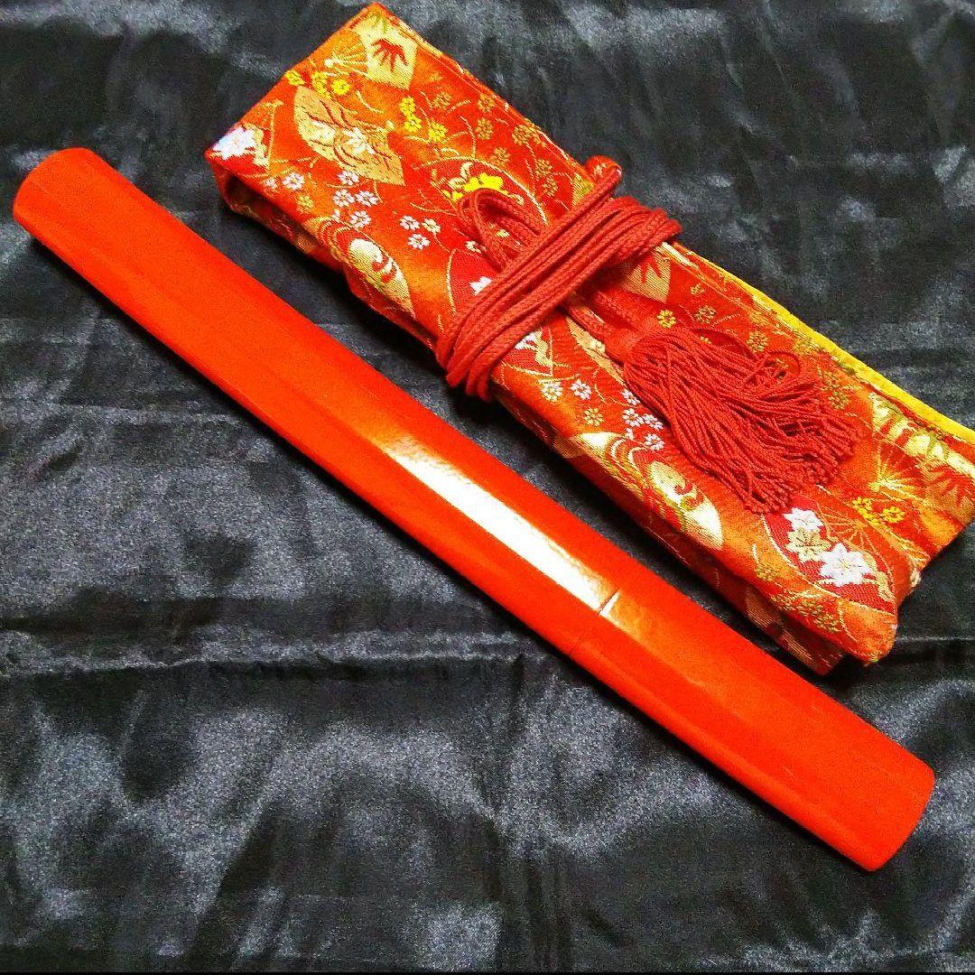 模造刀★『短刀』★珍しい朱塗り／懐刀★ 朱呂 錦 ★２本限定品★説明文読