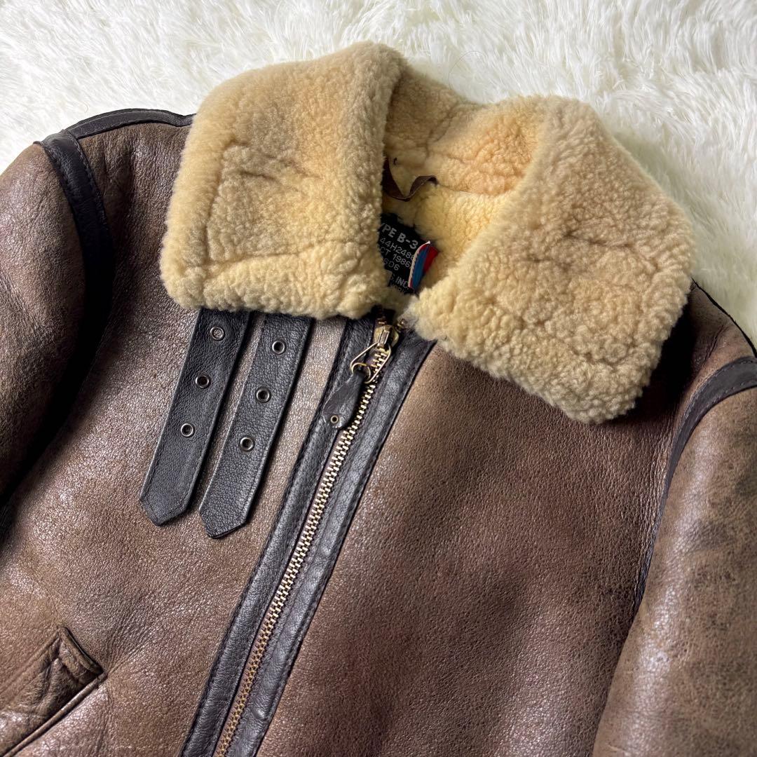 schott フライトジャケット B-3 羊革 ボア 38