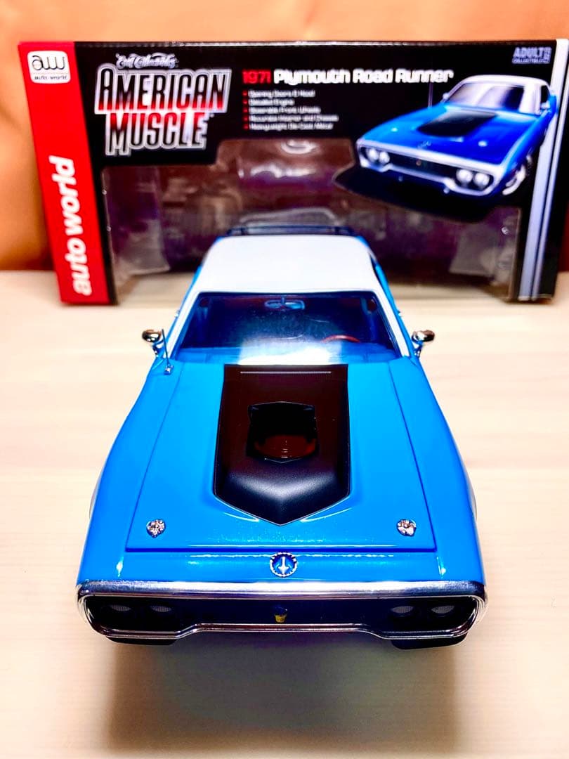 プリムスロードランナー1/18scale 青