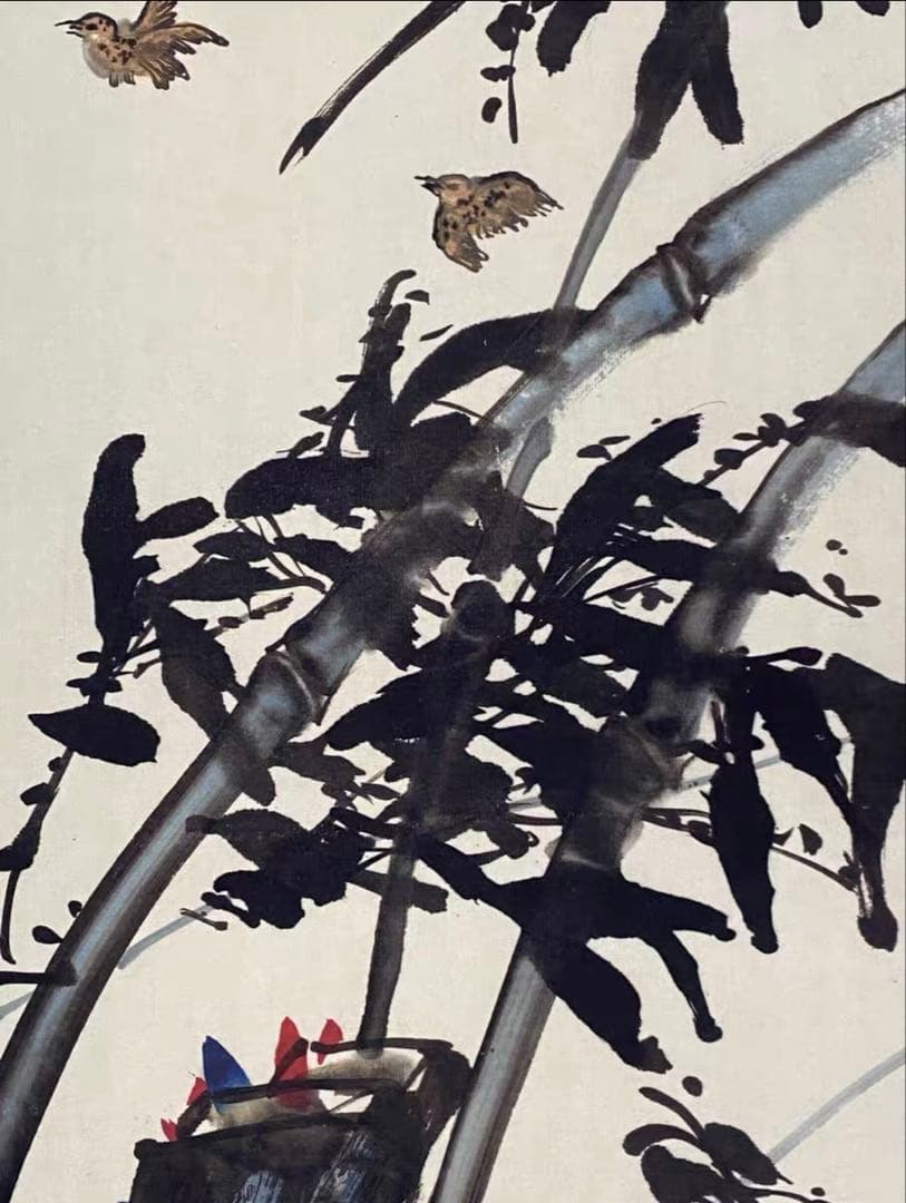 【本日限定価格】啓功 梅蘭竹菊 四条屏 中堂画｜水墨画・実物撮影