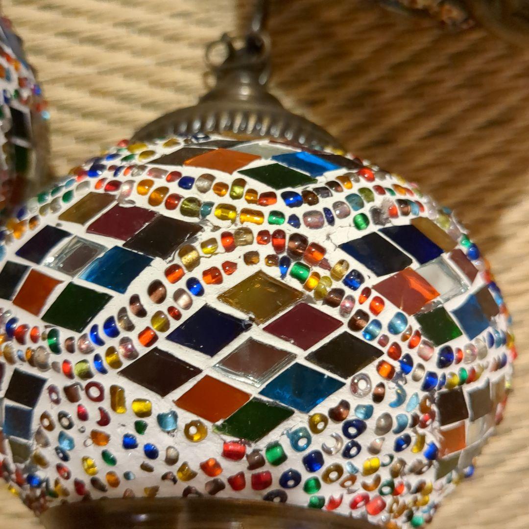 カラフルモザイク 5連トルコランプ 電球付き 引掛けシーリング