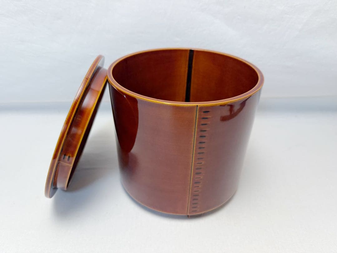 未使用 茶道具 飛騨春慶塗 曲水指 綴目 茶器 木製