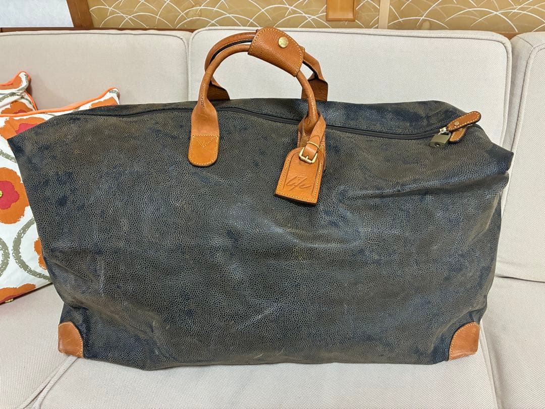 BRIC'Sブリックス　レザー ボストンバッグ　イタリア　大容量　シボ革　レトロ BRIC'Sブリックス レザー ボストンバッグ イタリア 大容量 シボ革