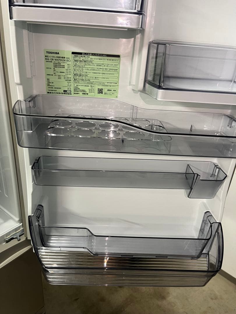 東芝 冷蔵庫 GR-W470GSK 465L 2025年購入　T