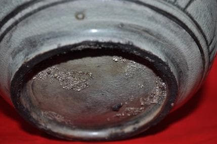 李朝・青磁花紋花器