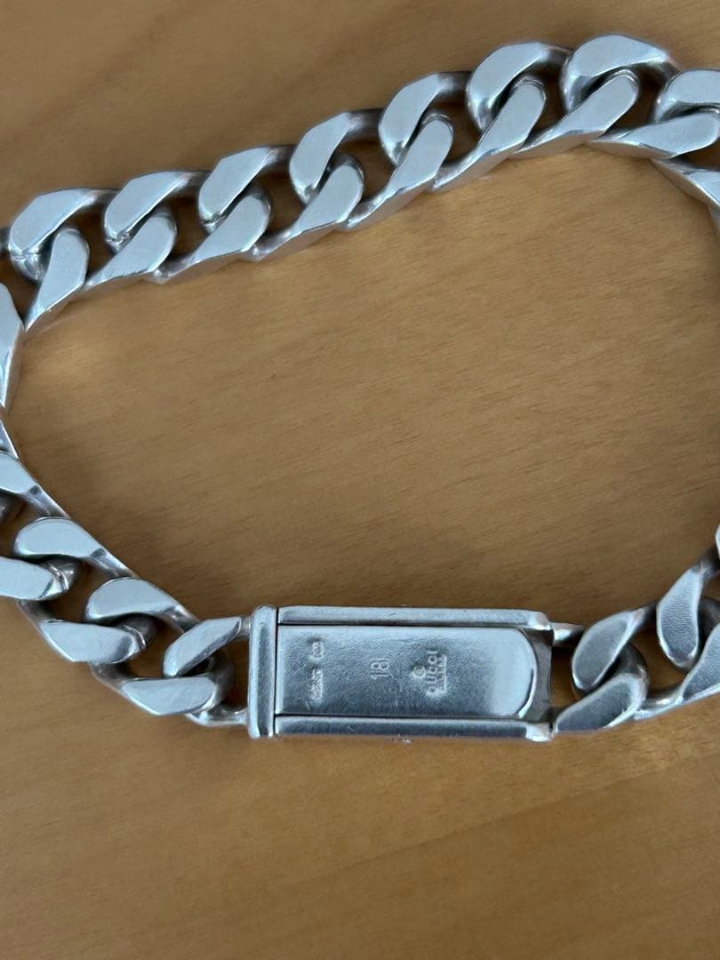 【極美品】Gucci シルバー チェーンブレスレット