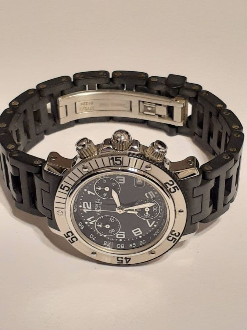 エルメス クリッパー ダイバー CL2 315 クロノグラフ 腕時計 デイト