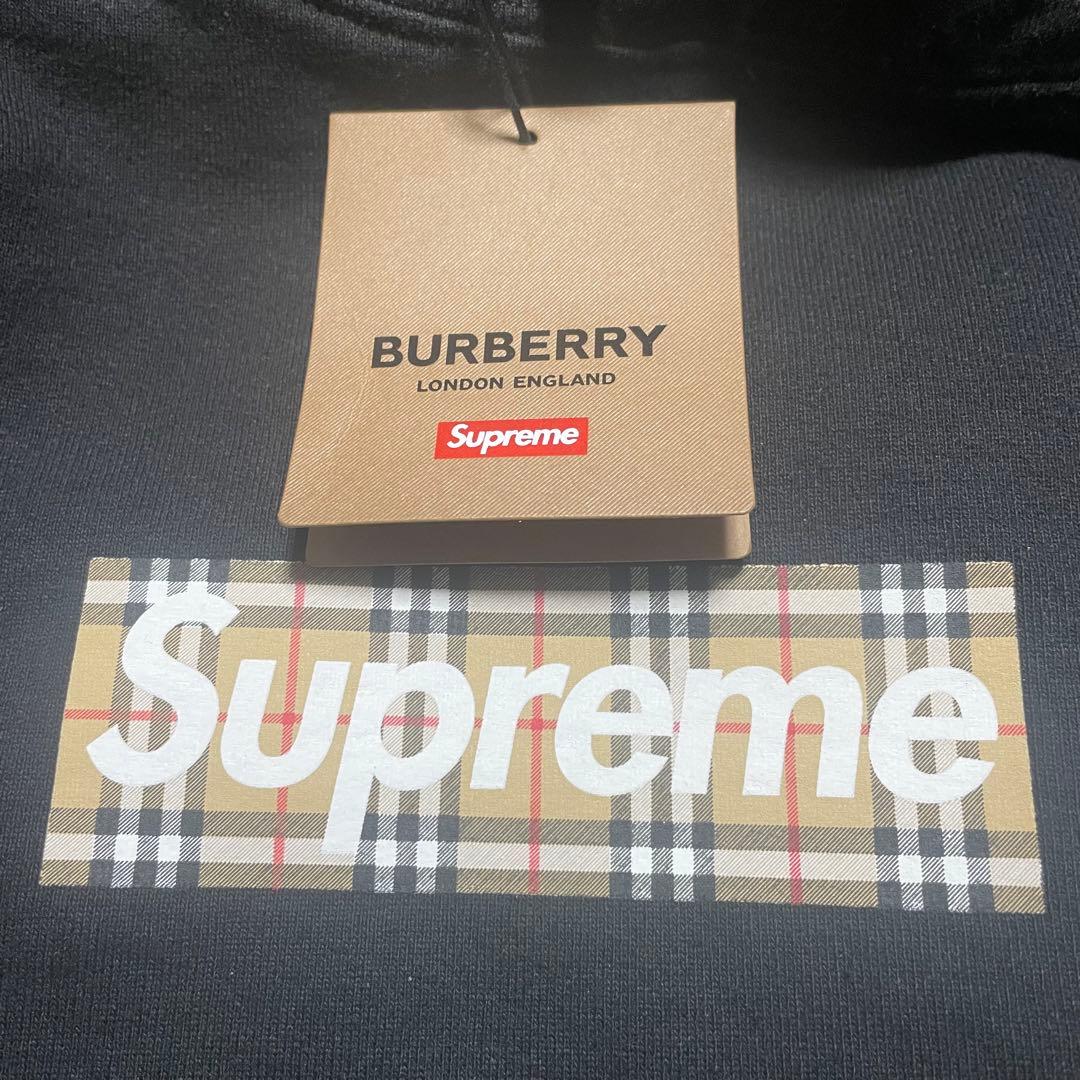 supreme burberry パーカー