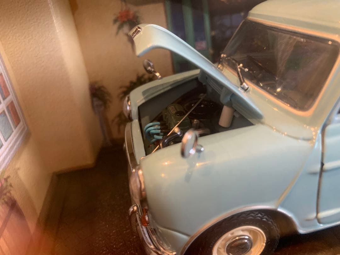 極レア 状態良し 京商 オースチン ミニ カントリーマン ブルー 1/18