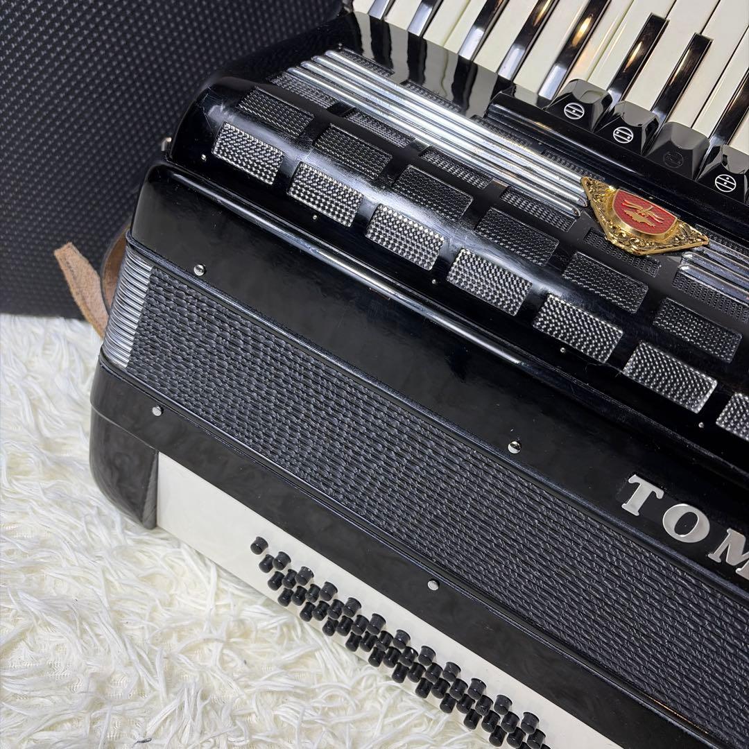 希少】オールブラック TOMBO トンボ アコーディオン T 48 ケース付