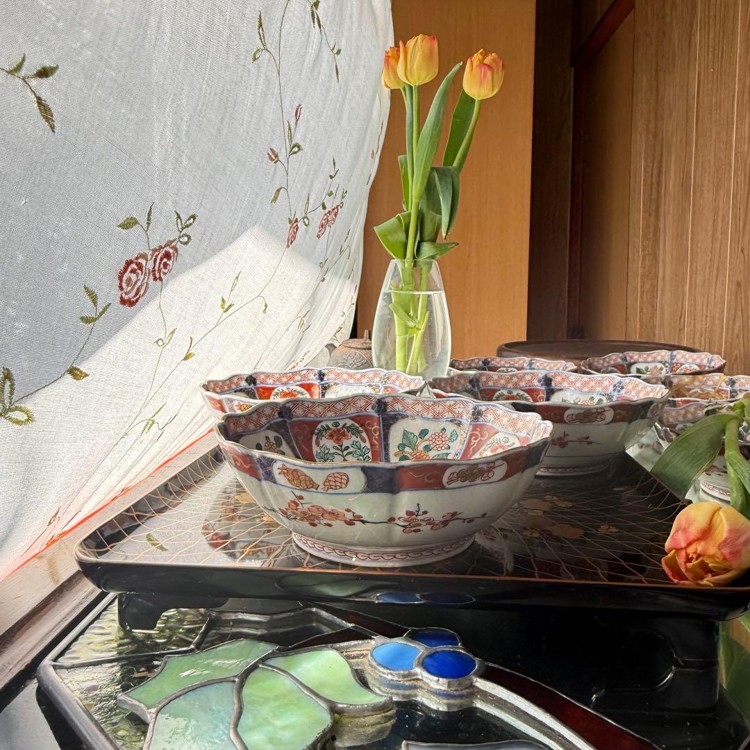 2189様感謝‼️節目に明治上手柿右衛門手『桐花鳳凰文様』切支丹皿松梅