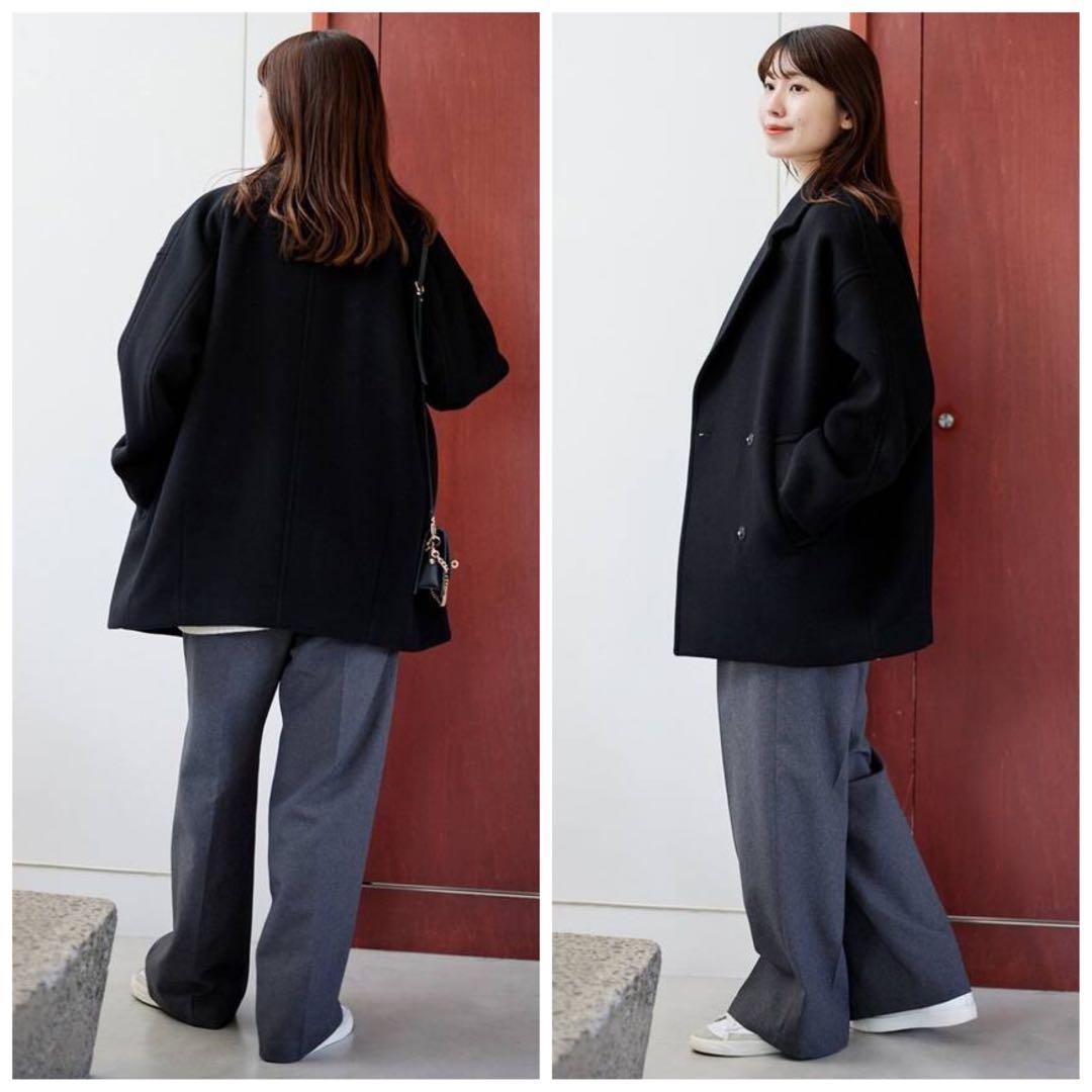 ジャーナルスタンダード スーパー140ビーバーテーラーコート ブラック 36