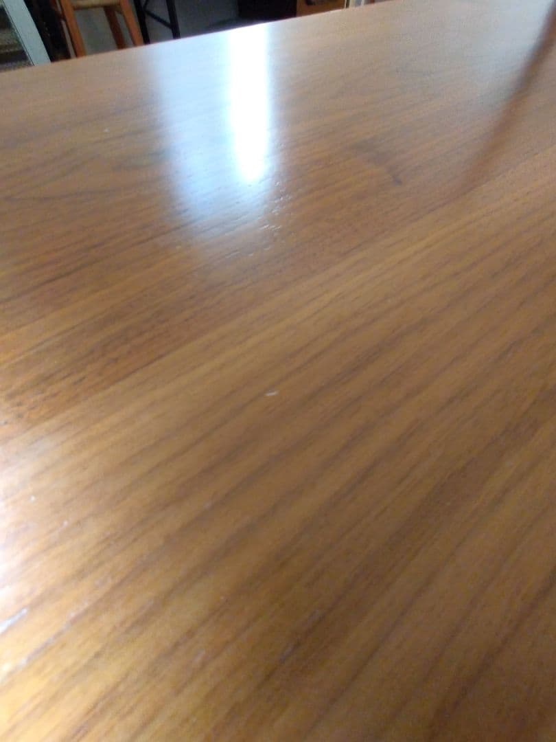 木製長方形デスク　学習机　勉強机　天然木　ウォルナット　茶色　ブラウン　おしゃれ