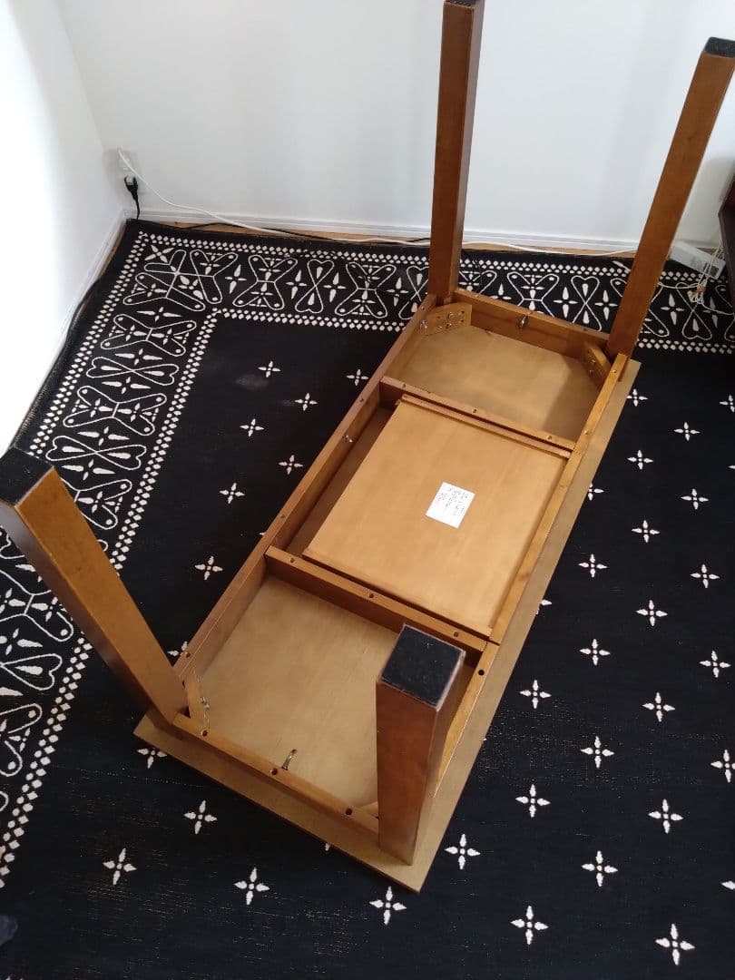 木製長方形デスク　学習机　勉強机　天然木　ウォルナット　茶色　ブラウン　おしゃれ