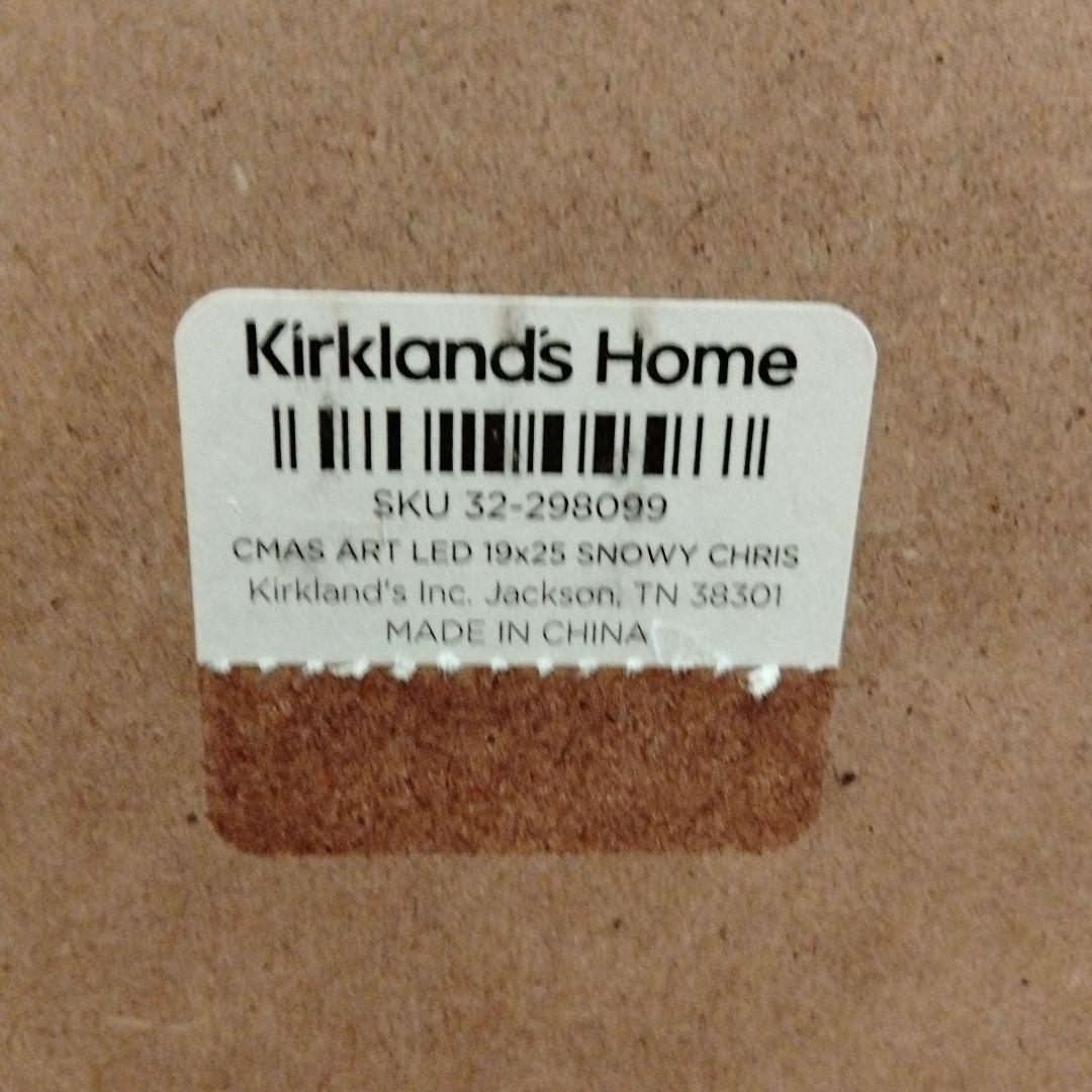 【アメリカで購入LEDライト付き】クリスマスの家の風景画サイズ65cm✕50cm