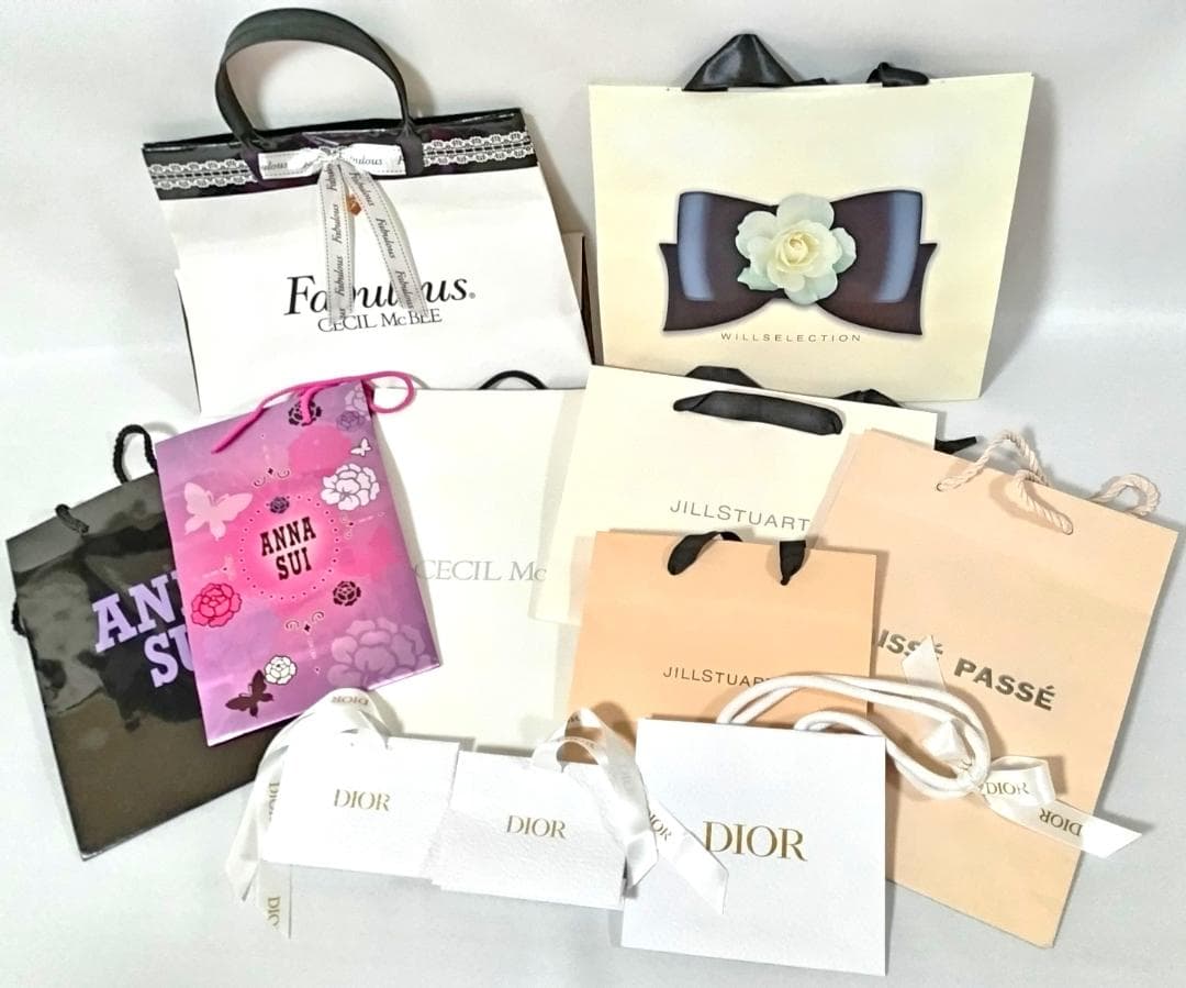 ショップ袋 紙袋 まとめ売り DIOR ANNA SUI JILLSTUART - メルカリ