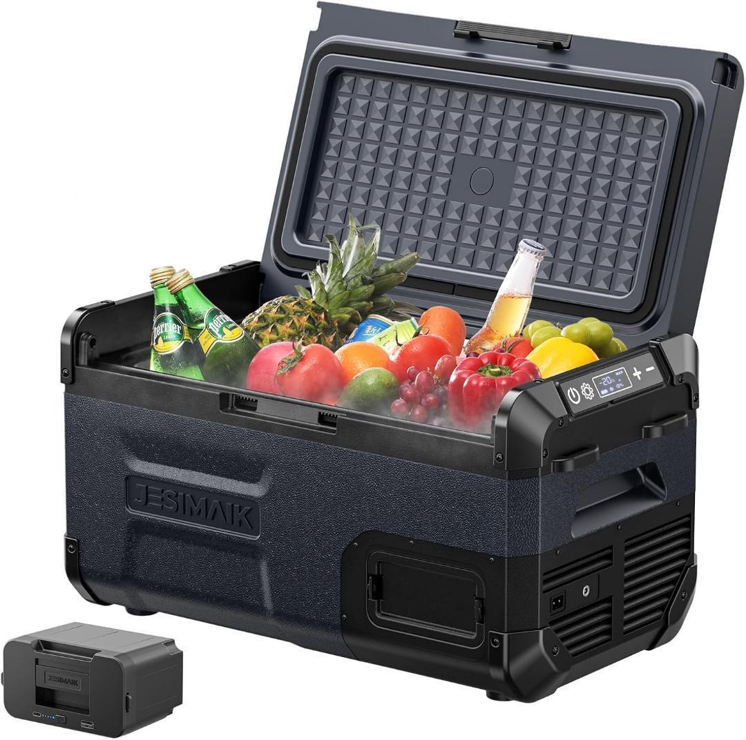 車載冷蔵庫 20L ポータブル冷蔵庫 バッテリー1個付
