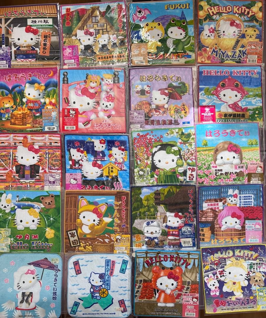 ハローキティご当地プチタオル 140枚 まとめ売り