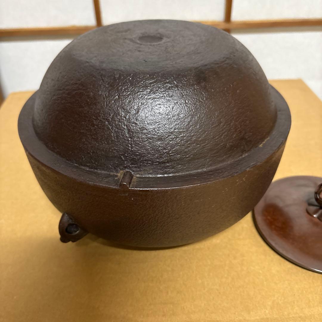 大人気 菊池正直 釜 一ノ瀬宗和 風炉 唐銅鬼面風炉 【2185703198】