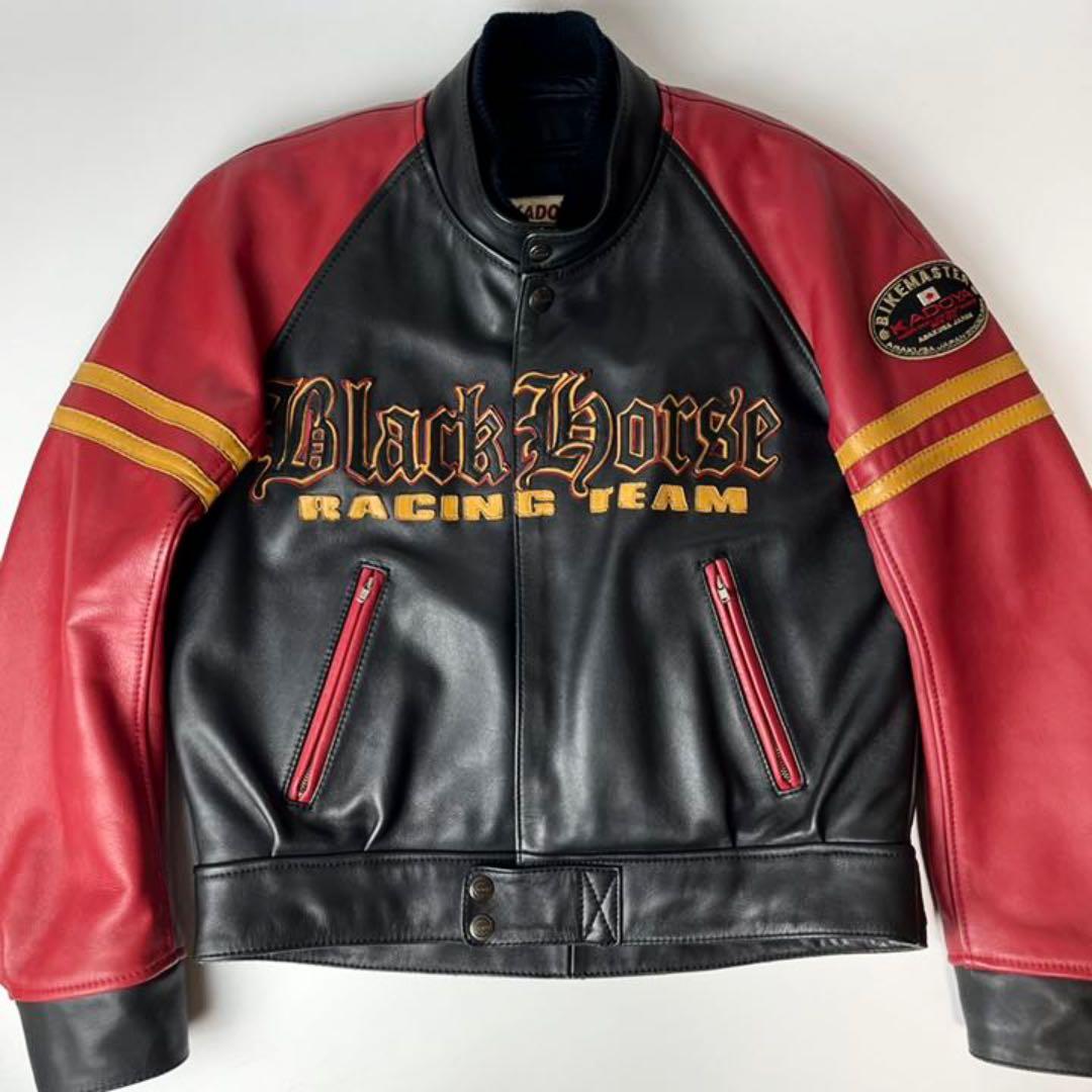 美品】希少 KADOYA レザージャケット ライダースジャケット M 牛革