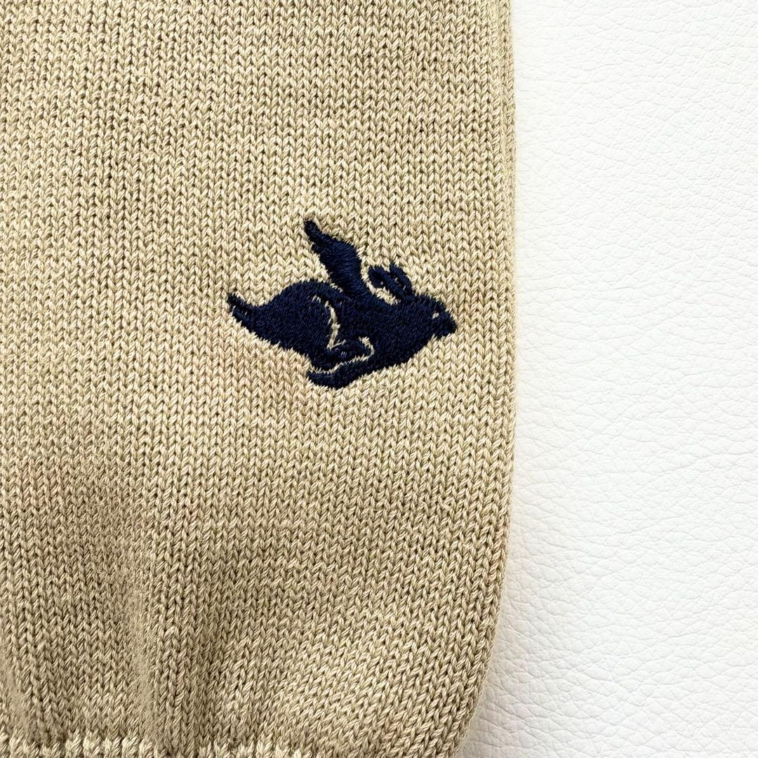 PEARLY GATES ニット セーター 編み込みロゴ ベージュ　サイズ2