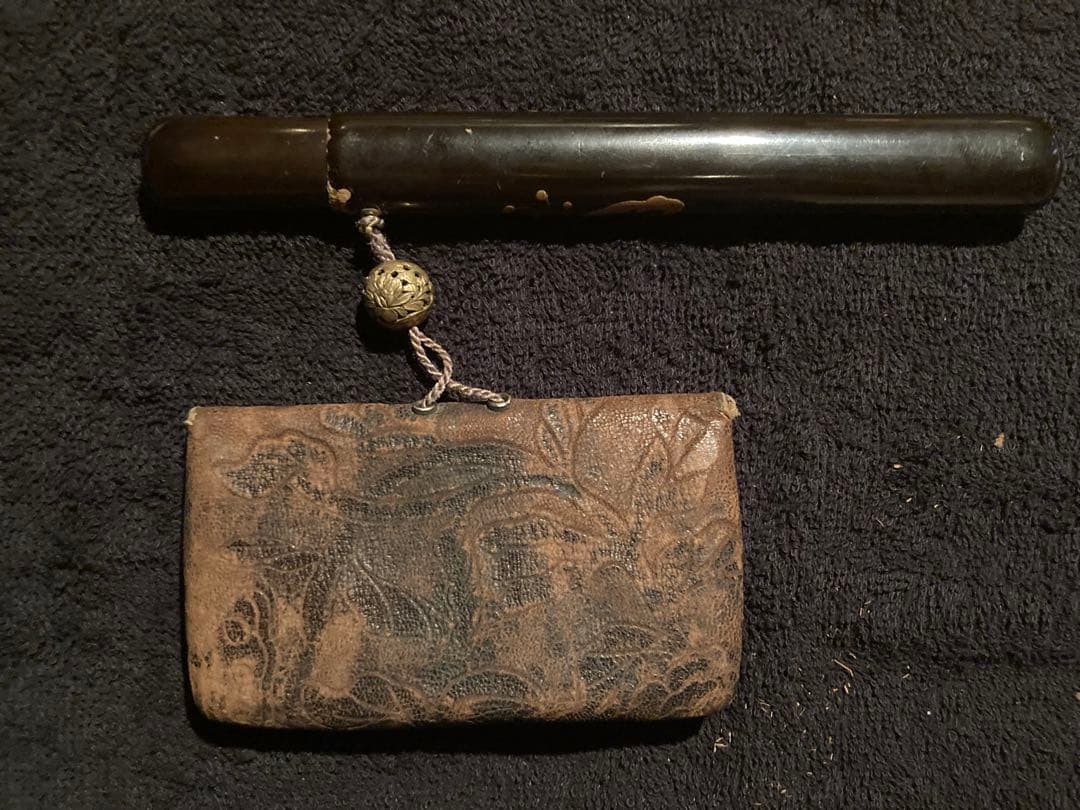 金無垢金具！江戸時代の名工の作か！？煙管 煙管筒 希少品！五