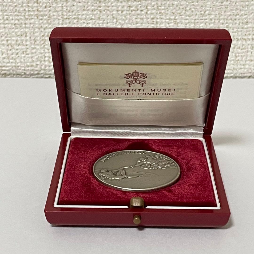 か*ジ様 バチカン美術館公式 ミケランジェロ 純銀メダル 1992年 SV925