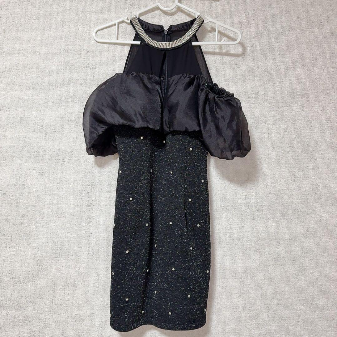 最終値下げしました！ JEWELSオフショルダー ブラック タイトドレス