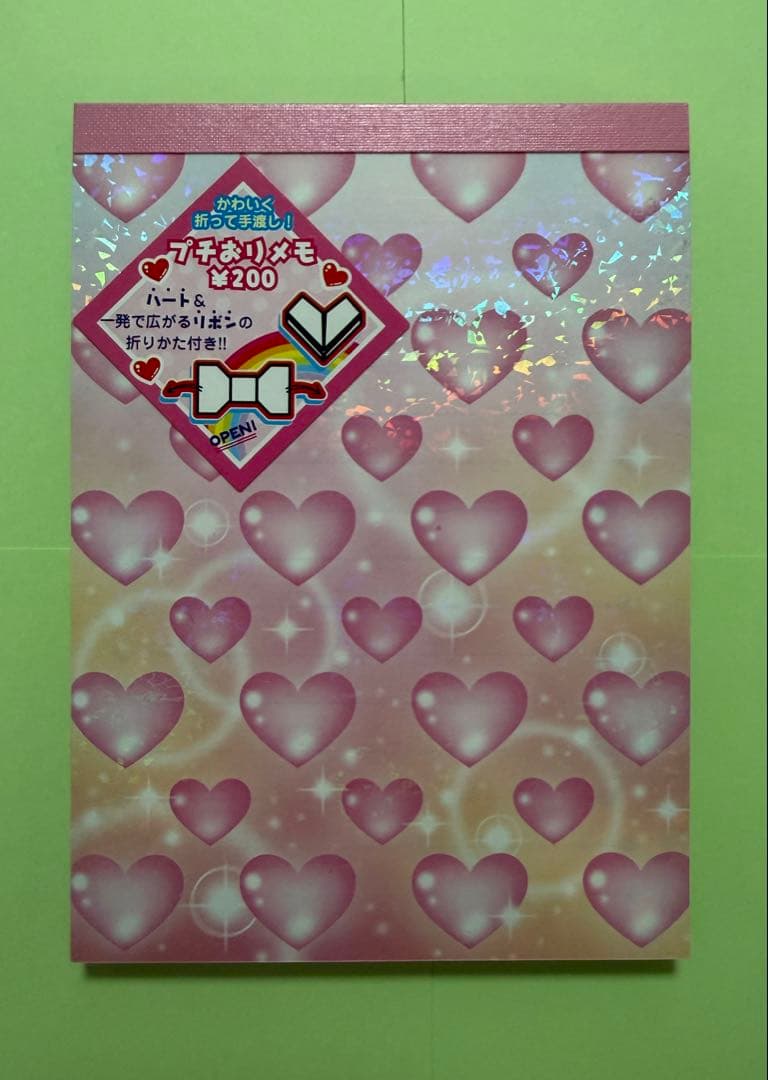 平成レトロ ハート柄 プチおりメモ メモ帳 当時物 - メルカリ